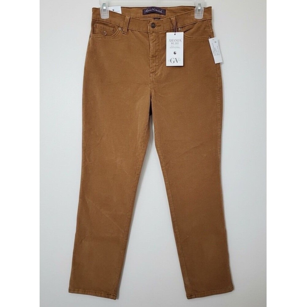 Gloria   Vanderbilt  Amanda Corduroy Slim Pants With Slimming Panel -Size 12